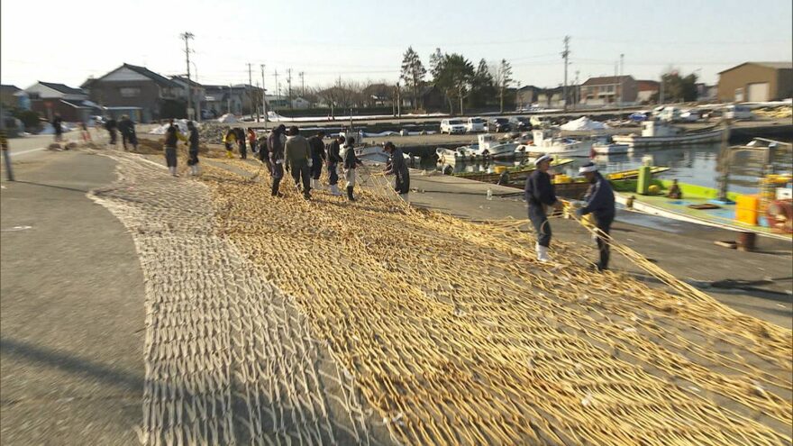 ホタルイカ漁解禁目前　でも雪の影響で網足りない(2/27 OA)