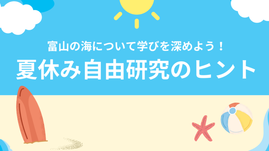 富山の海について学びを深めよう！　夏休み自由研究のヒント